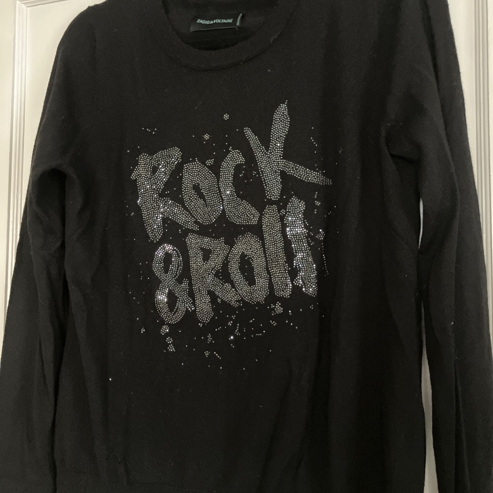 Zadig & Voltaire lightweight cashmere with bling. - Picture 2 of 2